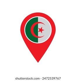 Algeria location pin icon symbol design