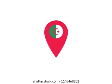 Algeria location pin navigation label map