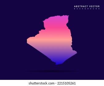 Algeria map of Colorful gradient style vector Illustration.