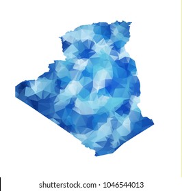 algeria map in geometric polygonal style. algeria  map of isolated. Vector Illustration Eps10.