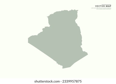 Algeria map of green vector modern.