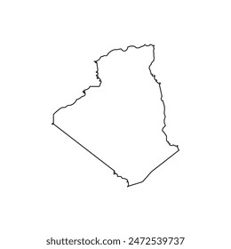 Algeria map icon symbol design