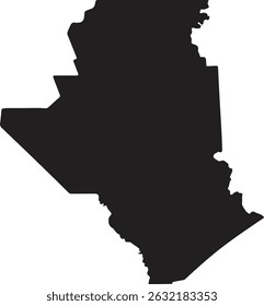 Estilo del Vector de la silueta del mapa de Argelia con el fondo blanco