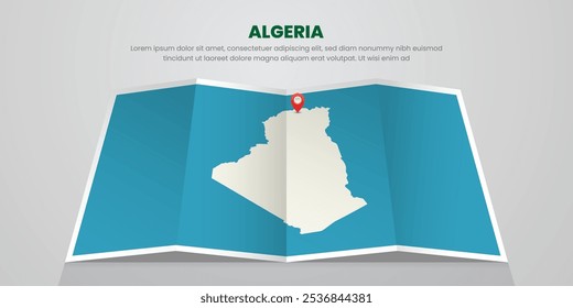 algeria map travel mit pin tag location design Illustration