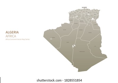 Algeria map. vector map of african countries.