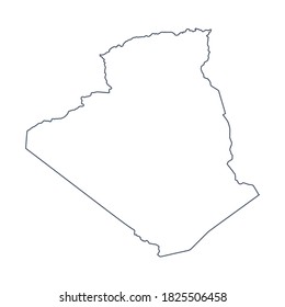 Algeria Map - Vector Contour illustration