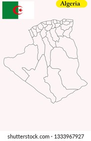 Algeria map vector illustration
