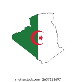 Algeria map vector illustration on white background