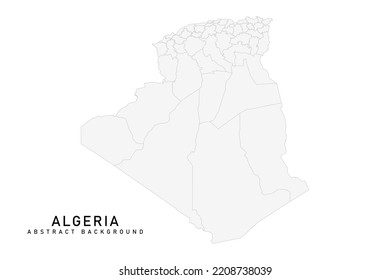 Algeria Map - World Map International vector template with High detailed including grey color and grey line isolated on white background for design - Vector illustration eps 10