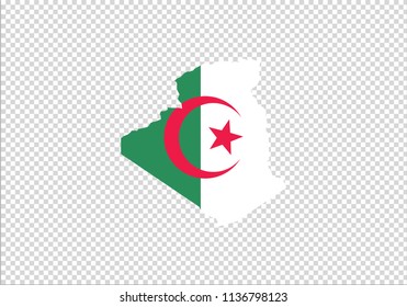 Algeria national borders country shape state 