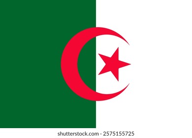 Algeria national flag. Flag of Algeria