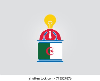 Algeria Podium Lack Of Idea People Businessman Speech