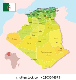 Karte der algerischen Vektorgrafiken