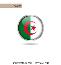 Algeria round flag vector design template