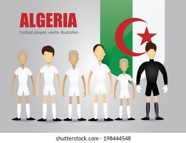 Algeria soccer team character vector illustration