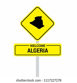 Algeria Traffic Signs Board Design Vector 