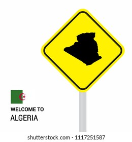 Algeria Traffic Signs Board Design Vector 