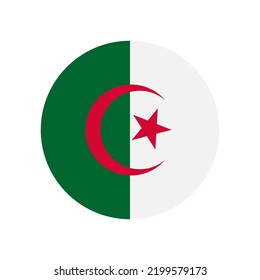 Anuncio de la bandera vector de Argelia sobre fondo blanco