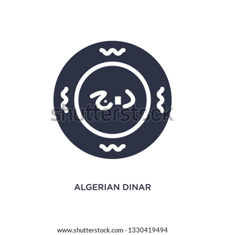algerian dinar icon. Simple element illustration from africa concept. algerian dinar editable symbol design on white background. Can be use for web and mobile.