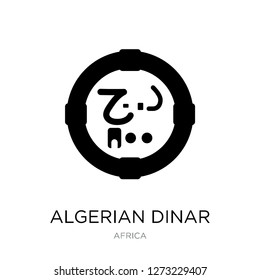 algerian dinar icon vector on white background, algerian dinar trendy filled icons from Africa collection, algerian dinar simple element illustration