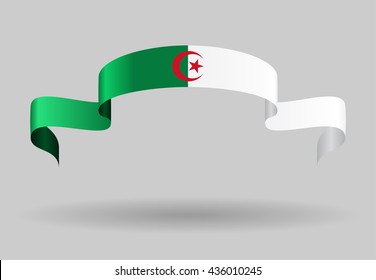 Algerian flag background. Vector illustration.