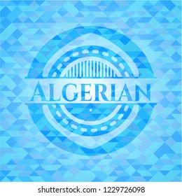 Algerian light blue mosaic emblem