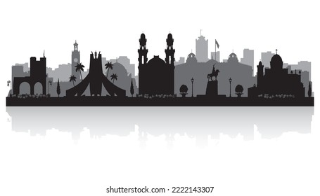 Algiers Algeria city skyline vector silhouette illustration