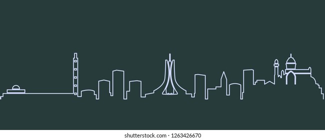 Algiers Single Line Skyline