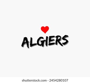 ALGIERS text design, vector template, Inspirational and motivational quotes, typography designs: for prints, posters, cards, t shirt, coffee mug hoodies etc. 