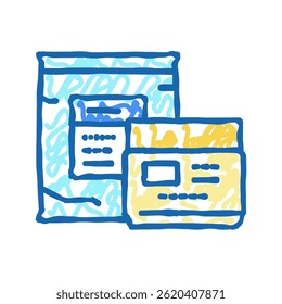 alginate face mask packages doodle icon sketch vector. alginate face mask packages sign. isolated symbol illustration