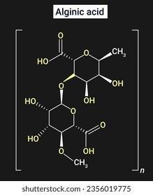 Alginic acid, also called algin, is the polysaccharide form of bio-based materials found in the cell walls of brown algae