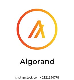 Algorand Crypto Currency icon. ALGO symbol. Crypto Currency vector icon. Flat Vector illustration - Vector