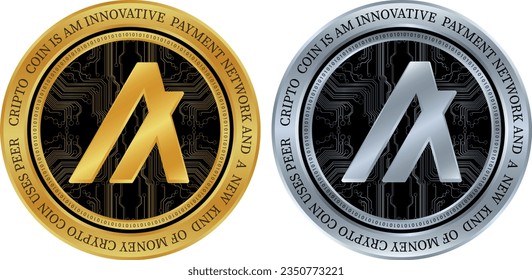 algorand-algo virtual currency logo illustration. vector illustrations. 