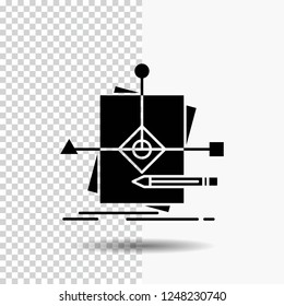 Algorithm, business, foretelling, pattern, plan Glyph Icon on Transparent Background. Black Icon