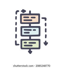 algorithm change color vector doodle simple icon