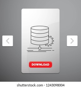 Algorithm, chart, data, diagram, flow Line Icon in Carousal Pagination Slider Design & Red Download Button