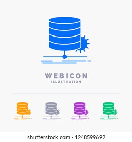 Algorithm, chart, data, diagram, flow 5 Color Glyph Web Icon Template isolated on white. Vector illustration