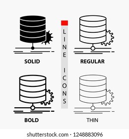 Algorithm, chart, data, diagram, flow Icon in Thin, Regular, Bold Line and Glyph Style. Vector illustration
