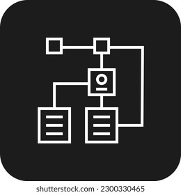Algorithm Data analysis icon with black filled line style. data, technology, computer, network, digital, information, automation. Vector illustration