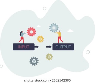 Visualização do processo de entrada e saída de dados do algoritmo. vida útil do caractere .