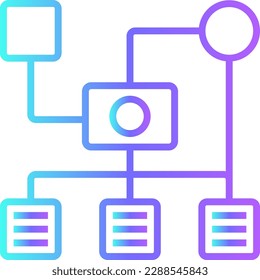 Algorithm Data management icon with blue duotone style. data, digital, information, symbol, programming, software, ai. Vector illustration