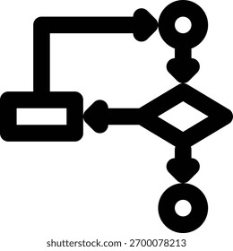 Algorithm, Diagram, Flow Outline Icon