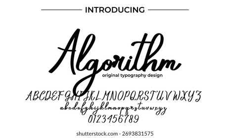 Algorithm - Elegant Script Font for Smooth Handwritten Design and Creative Typography