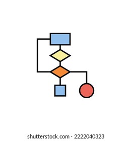 Algorithm finance chart outline icon. Element of finance illustration icon. signs, symbols can be used for web, logo, mobile app, UI, UX