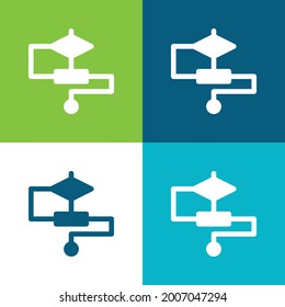 Algorithm Flat four color minimal icon set