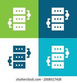 Algorithm Flat four color minimal icon set