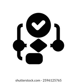 algorithm glyph icon. Strong and solid vector icon for websites, mobile interfaces, presentations, and visual branding. High quality and easy to edit.
