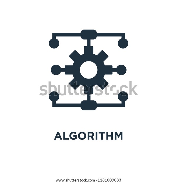 Algorithm Icon Black Filled Vector Illustration Stock Vector (Royalty ...