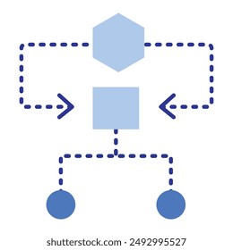 Algorithm Icon with Editable Stroke for Data Science and Programming