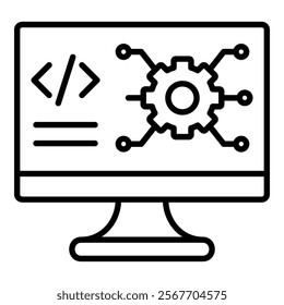 Algorithm Icon Element For Design